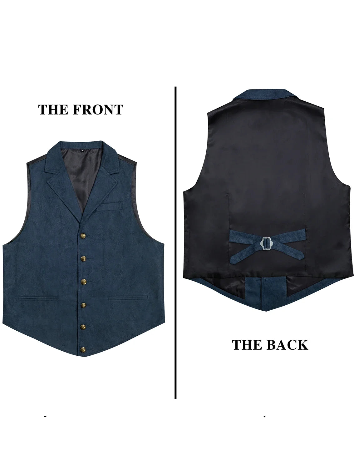 Men's Faux Suede Waistcoat – Single Breasted Slim Fit Formal Vest for Weddings & Business
