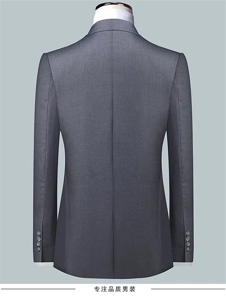 Men's Slim Fit Suit Set Blazer and Pants for Business Casual Wedding and Formal Occasions
