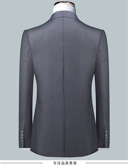 Men's Slim Fit Suit Set Blazer and Pants for Business Casual Wedding and Formal Occasions