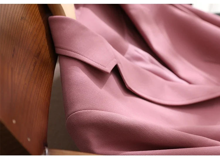 2026 Autumn Blazers Jacket for Women Elegant Korean Fashion Short Slim Jacket Solid Long Sleeve Work Office Blazers V7876