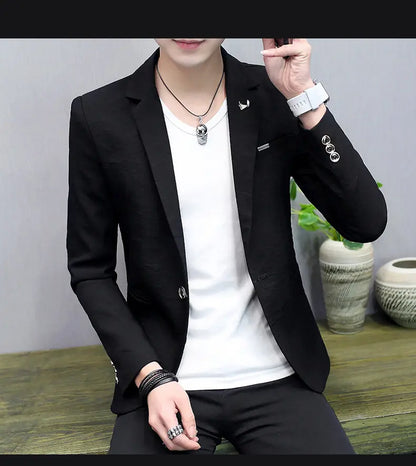 Blazer: Outdoor Fashion, Business-style, Gentleman's Wedding Host, Campus Casual, Relaxed, Korean-style, Youthful Men's Blazer