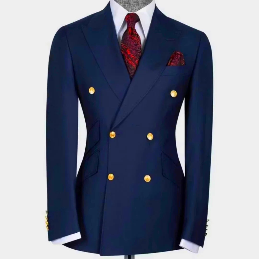 Formal Wedding Men Suit Jacket Slim Fit Peak Lapel Double Breasted Blazer Business One Coat Work Office Jacket for Party Prom