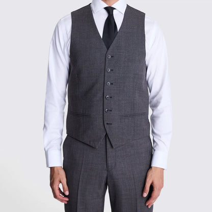 Men Suit 3 Piece Dark Gray With Lapel Single Button Business Casual For Wedding Banquet Work Tuxedo Jacket Vest With Pants
