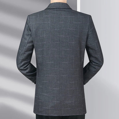 Blazer Men's Business Gentleman Wedding Fashionable Solid Color Best Man, Slimming and Casual Middle-aged and Elderly Blazer