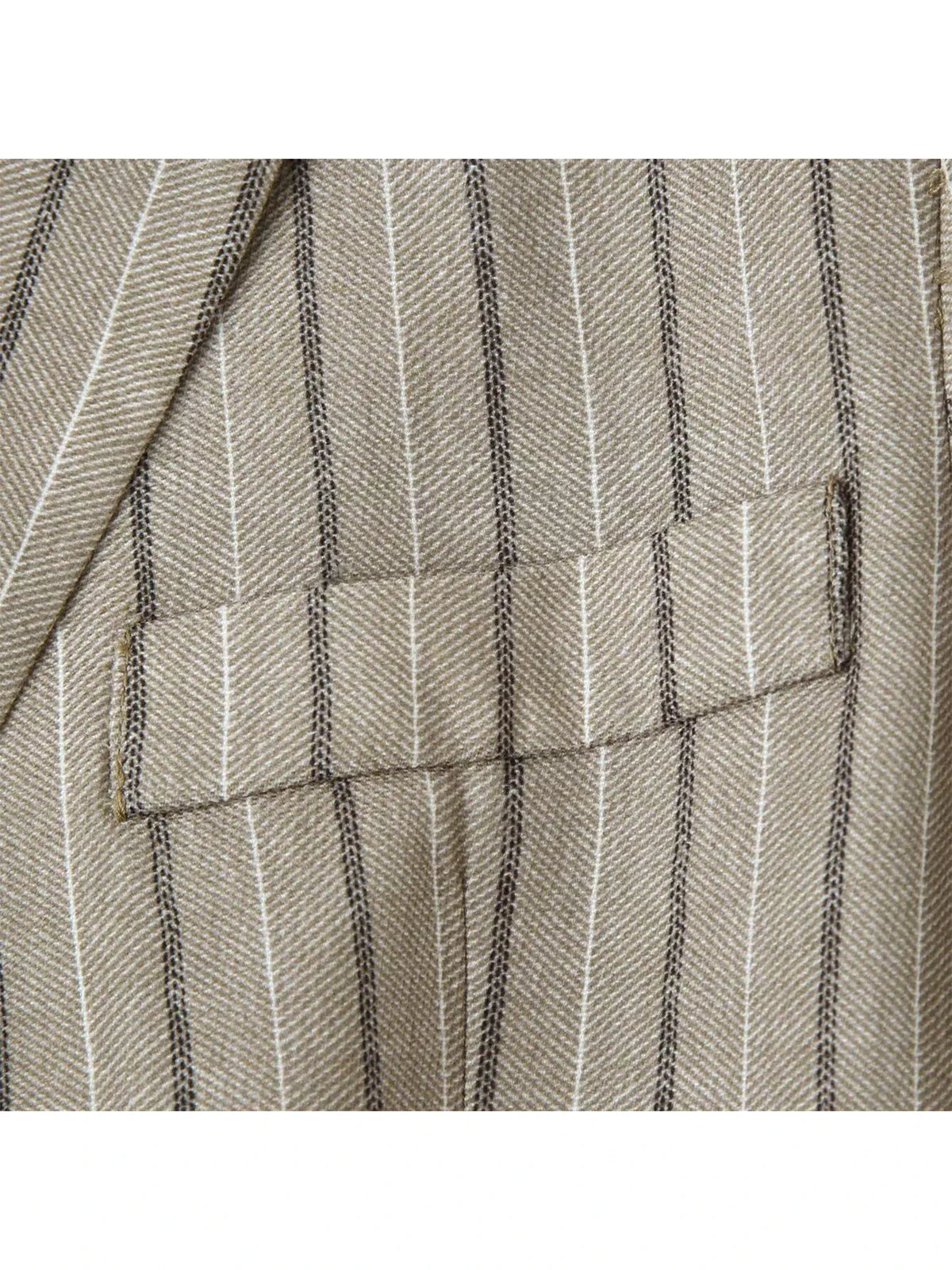 Women Khaki Striped Blazer Jacket Y2k 2000s Vintage Suit Coat European & American Elegant Fashion Belted Twill Blazer Outerwear