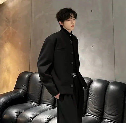 Trendy 2025 Short Coats Single Breasted Man Suits and Blazers Spring Clothes Elegant New in Original Handsome Jacket for Men
