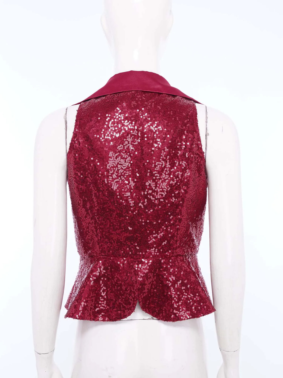 Womens Sequin Vest Lapel Sparkly Cosutme Sleeveless Vests Nightclub Jazz Dance Party Dressy Tops Rave Music Festival Waistcoat