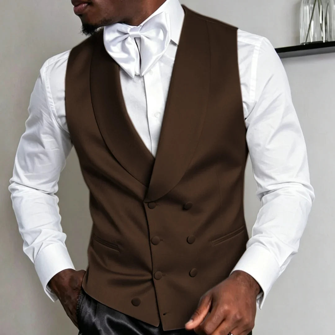 Men's Double Breasted Suit Vest for Wedding & Formal Occasions