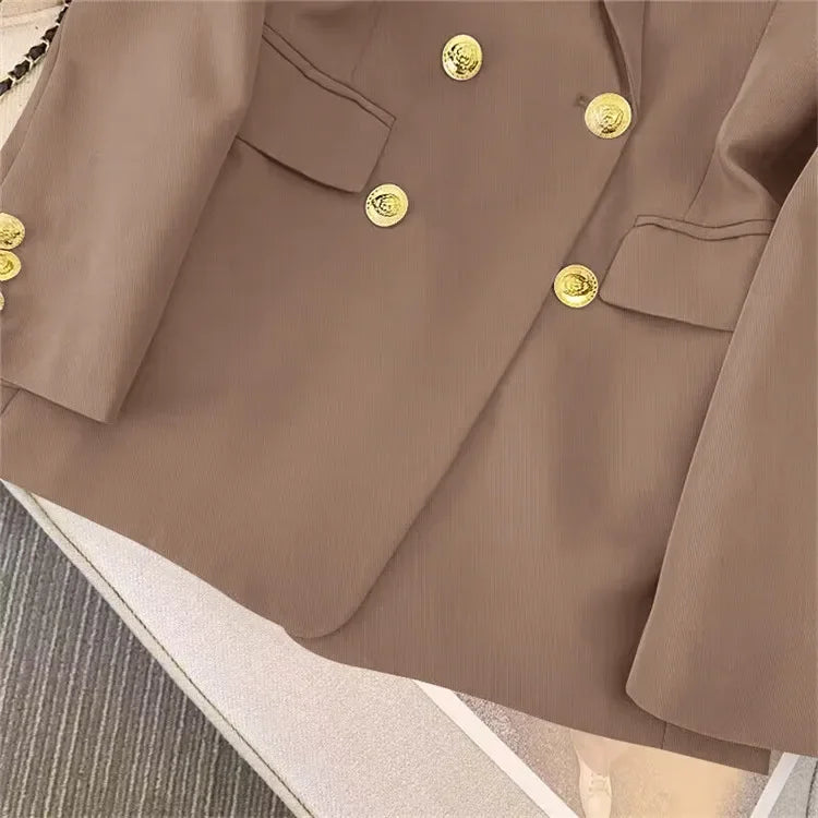 Slim Fit Women's Office Blazer High-End Casual Korean Fashion Spring Autumn New Loose Blazers Temperament Coats for Women