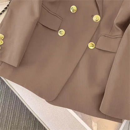 Slim Fit Women's Office Blazer High-End Casual Korean Fashion Spring Autumn New Loose Blazers Temperament Coats for Women