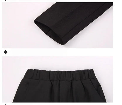 1-11Years Kids Formal Wedding Birthday Prom Outfit Suit With Jacket Pants Children's Piano Speech Performance Costume
