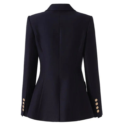 Slim Fit Embroidered Small Suit Jacket in Royal Blue for Women College Style Age Reduction Slimming Outerwear British Style