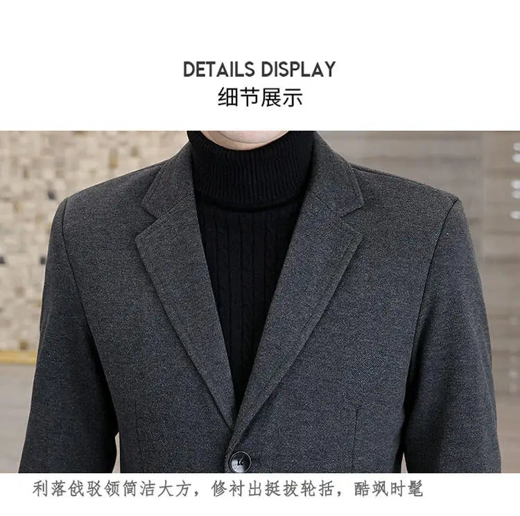 Blazer  New Stylish and Slimming Middle-aged Business Casual Solid-color Wedding Banquet Host Men Outdoor Performance Blazer