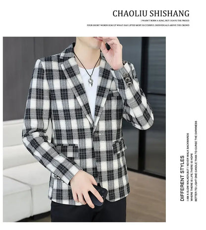 Blazer Men's Fashion Business Gentleman Groom Professional Gentleman Form-fitting Versatile Casual Formal Wear High-end Blazer