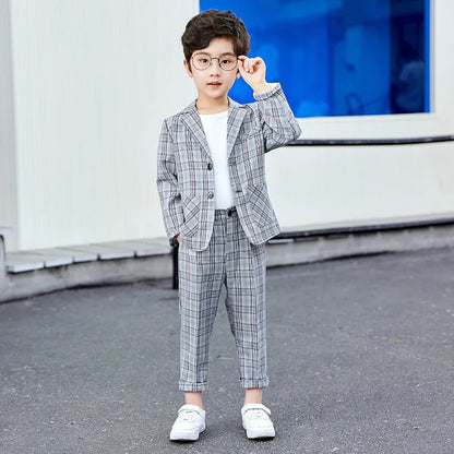 Low Price Clearance Stock Sale Boys Summer Jacket Pants/Shorts Photography Suit Kids Wedding Dress Children Host Costume