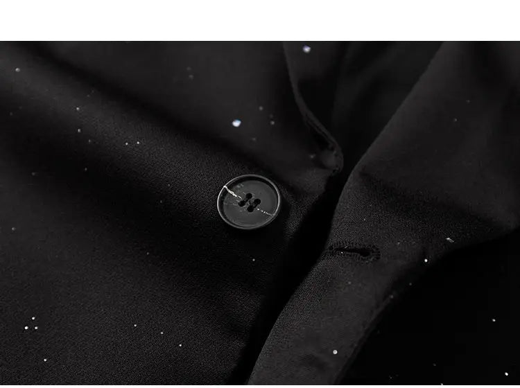 Luxury Man Clothing Glitter Jasje Mannen Suits Sequin Jacket Loose Black Gypsophila Designer Blazers Para Hombres Man Streetwear