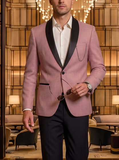 Men's Casual Business Suit Formal Gentleman Wedding Groom Best Man Tuxedo Slim Fit Blazer Jacket Fashion Party Office Wear