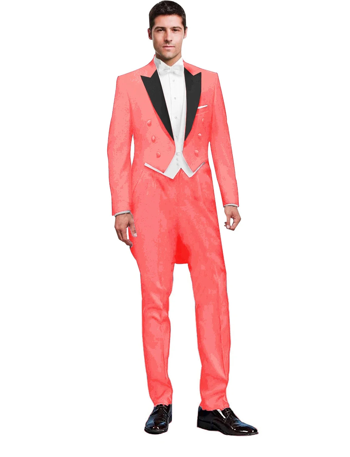 Costume 3 Pièces Solide pour Homme, Smoking de Mariage, Blazer Long, Garçon d'Honneur, Bal de Promo, Costume Masculin Tendance (Veste+Gilet+Pantalon)