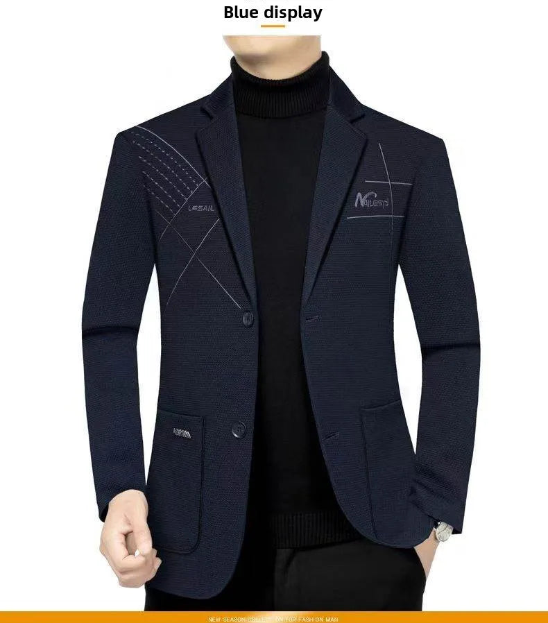 Blazer Men's Fashion Outdoor Travel Camping Youth Wedding Versatile Host School Uniform Slim Fit Casual Korean Version Blazer
