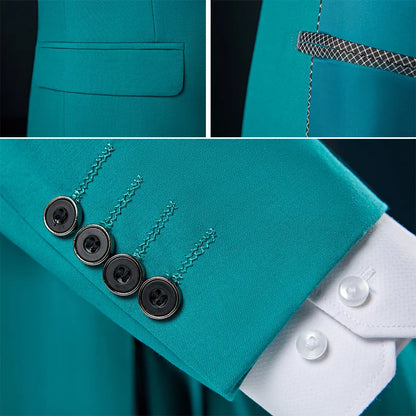 Men's Suit Jacket Slim Fit Single Breasted Multi-Color Formal Blazer