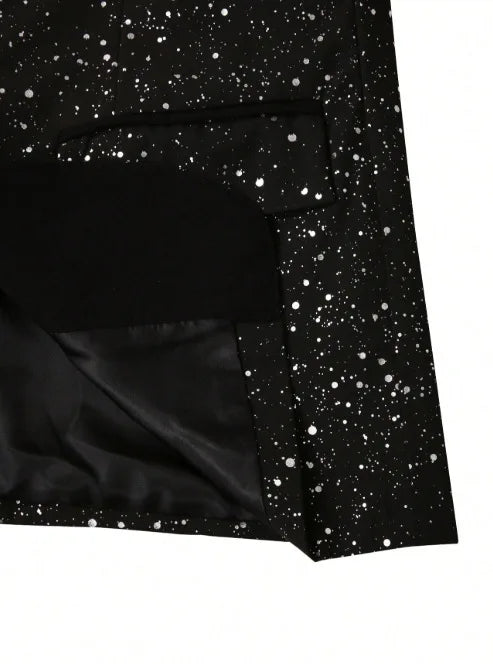 High-quality Fashionable Banquet Party Men's Clothing - European-style Shiny Banquet Stylish Men's Suit Sets