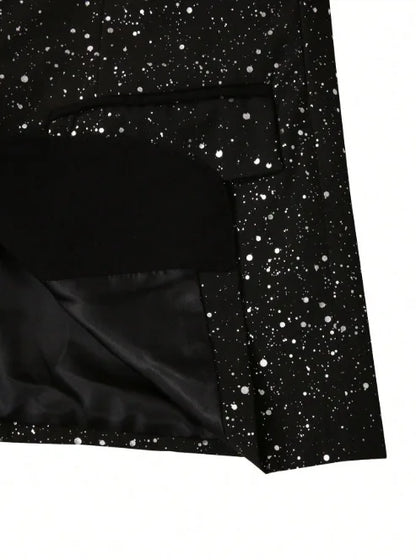 High-quality Fashionable Banquet Party Men's Clothing - European-style Shiny Banquet Stylish Men's Suit Sets