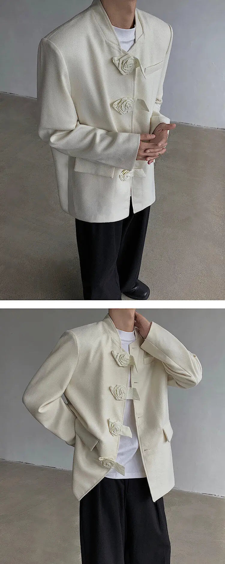 Spring Autumn New Women Blazer Stand Collar Single Breasted Chinese Style High-End Fashion Jacket Temperament Coats HK13461