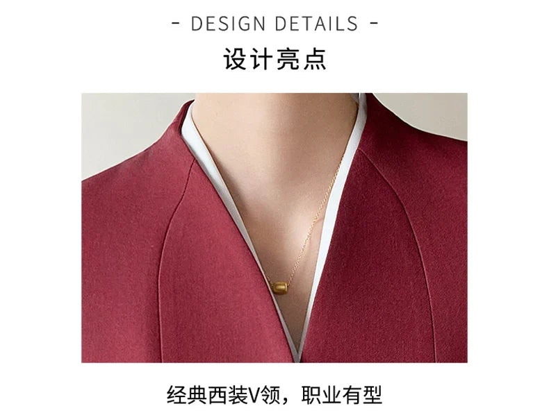 Fashionable professional women's clothing, high-quality two-piece pants + blazer. Exquisite and elegant. New 2025
