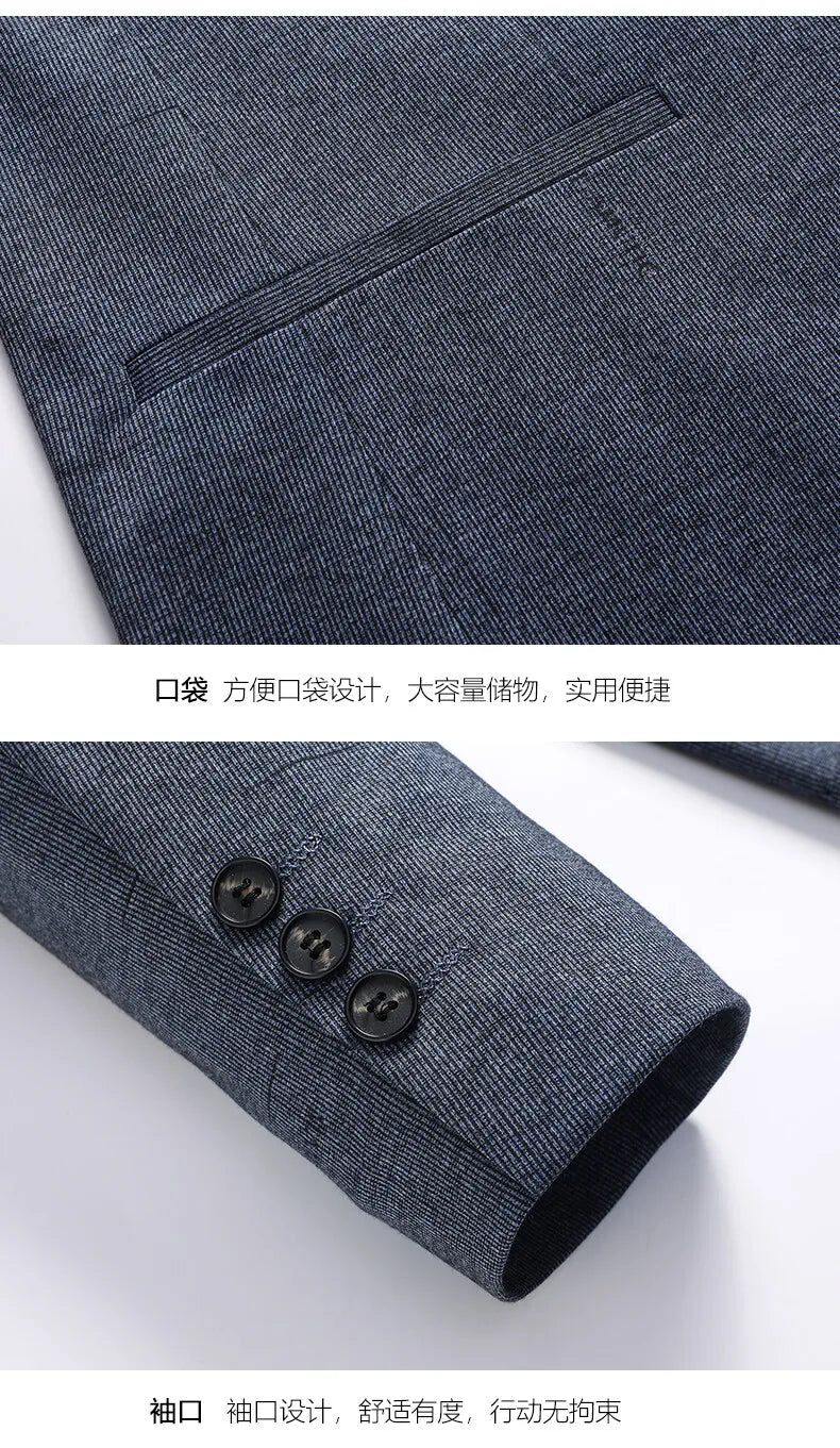 Blazer Men's Fashion Gentleman Business Slimming Performance Banquet Hosting Casual Wedding Anti-wrinkle No-ironing Blazer