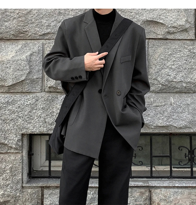 Blazers Men Casual Loose Suit Jackets Male Korean Leisure Daily Streetwear All-match Simple Suit-tops  blazer mascullino