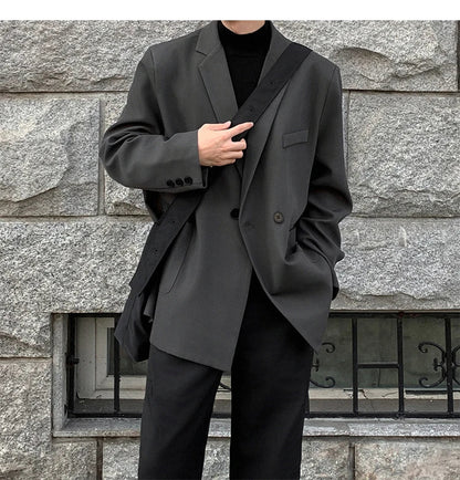 Blazers Men Casual Loose Suit Jackets Male Korean Leisure Daily Streetwear All-match Simple Suit-tops  blazer mascullino