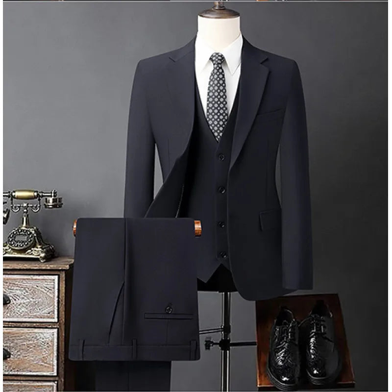 Men's Smart Casual Single Breasted Suit – Wedding, Business & Banquet