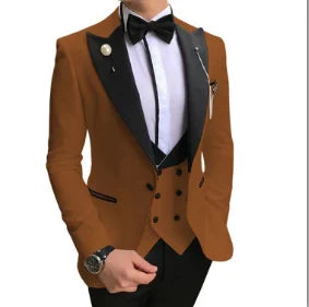 Men wedding Suits For Men Custom Made Groom Groomsmen Tuxedos Wedding Men Suit Terno Masculino(Jacket+Pant+Vest)
