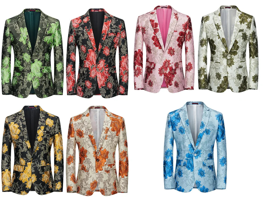 High Quality Men Fashion Handsome Fashion Suit Personality Stage Performance Banquet Business Casual Small Suit  Blazer Mujer