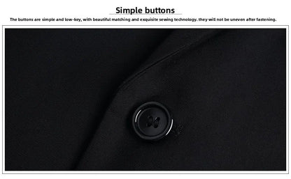 Blazer Men's Fashion Premium Business Outdoor Gentleman Self-cultivation English Style Solid Color Casual Hosts Weddings Blazer