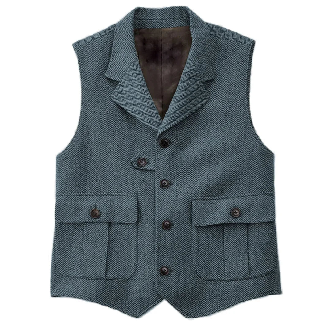 Men's Suit Vest Single Breasted Lapel Waistcoat for Wedding, Business & Smart Casual Wear