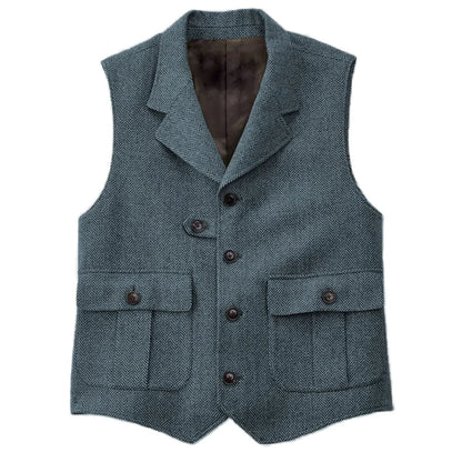 Men's Suit Vest Single Breasted Lapel Waistcoat for Wedding, Business & Smart Casual Wear