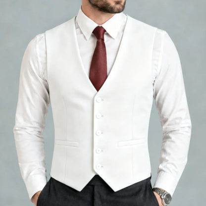 Men Suit Vest – Single Breasted Formal Waistcoat for Men