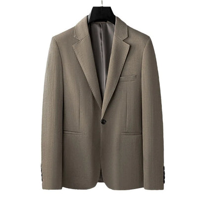 Spring and Autumn Men's British Naples suit, no perm, solid color, wedding, business, work, versatile, simple, high-end suit