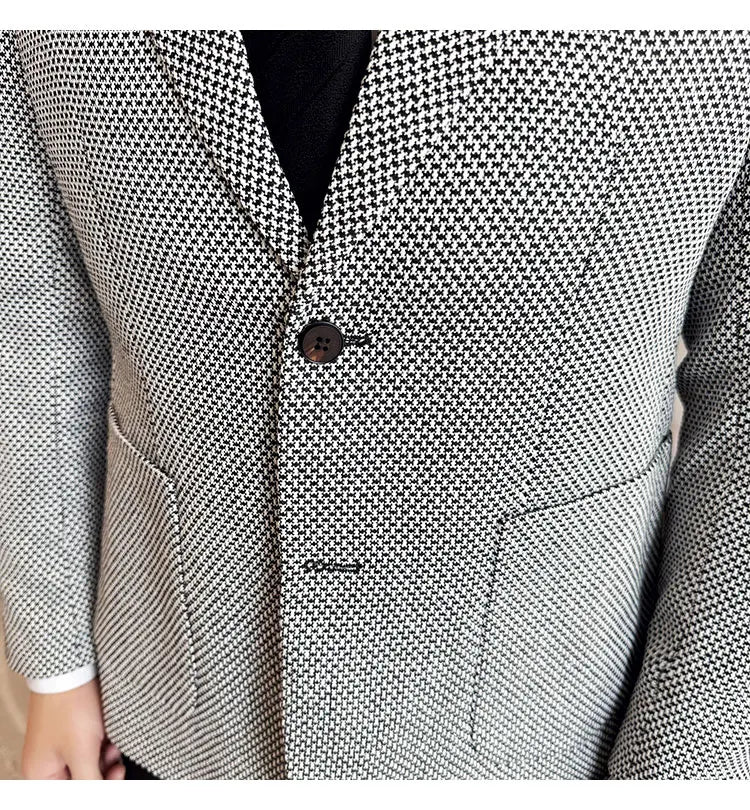 New Lmitation Linen Woven Slim Fit Suit Jacket Men Fashion Casual Business Blazers Wedding Social Party Dress Coats 4XL-M