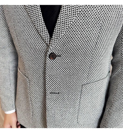 New Lmitation Linen Woven Slim Fit Suit Jacket Men Fashion Casual Business Blazers Wedding Social Party Dress Coats 4XL-M