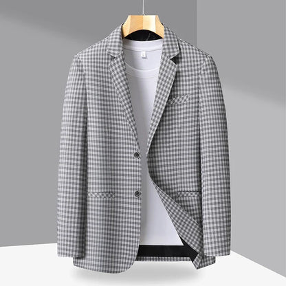 New High-End Soft Comfortable Men's Blazer Slim Fit Fashion Jacket For Young Men Daily Casual Home Wear Outerwear