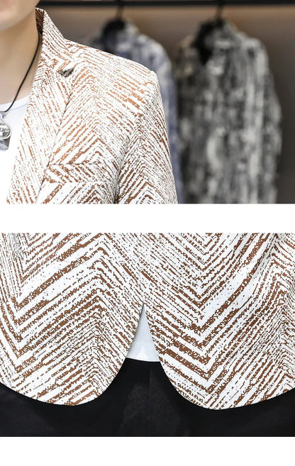 Blazer Men's Fashion Outdoor Travel Gentleman Wedding Slimming Business Versatile Trendy Casual Korean-style Formal Wear Blazer