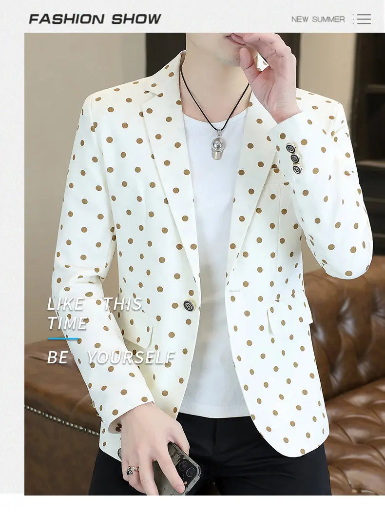Blazer Men's Fashion Business Gentleman Groom Professional Gentleman Form-fitting Versatile Casual Formal Wear High-end Blazer