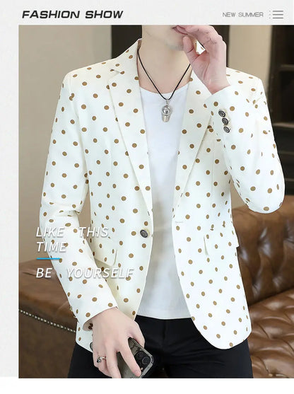 Blazer Men's Fashion Business Gentleman Groom Professional Gentleman Form-fitting Versatile Casual Formal Wear High-end Blazer