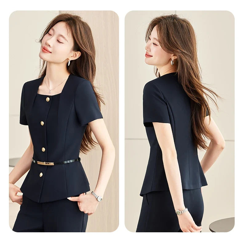 Fashionable professional women's clothing, two-piece jacket+pants, exquisite elegant, 2026 spring/summer new collection