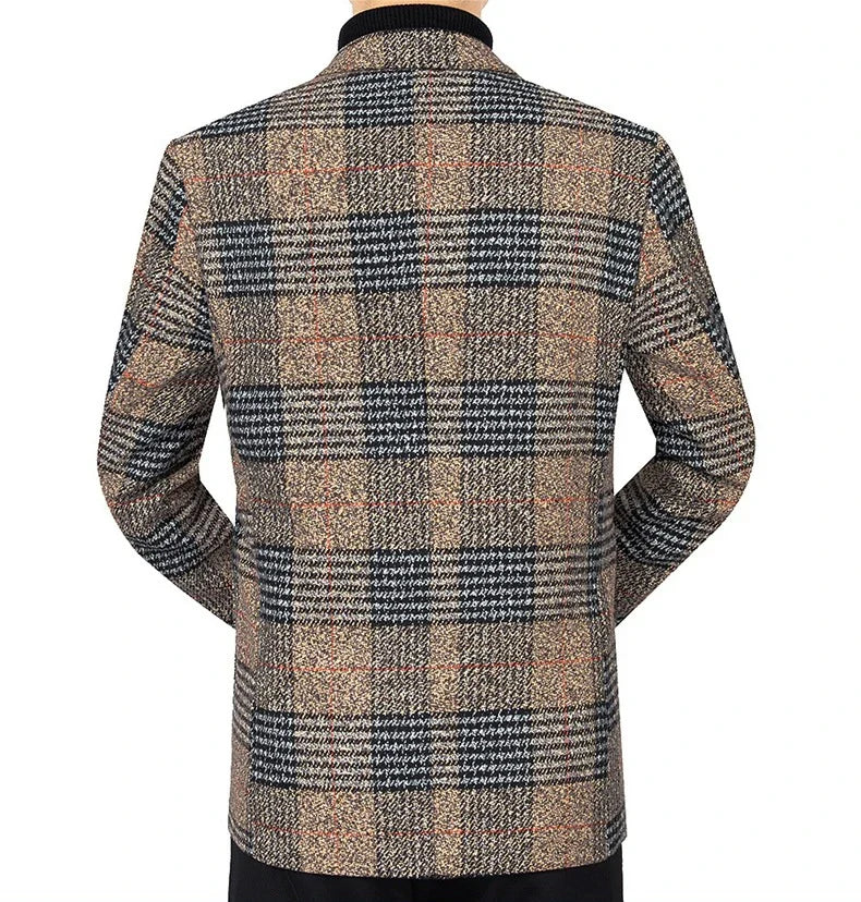 Classic Men's Suit Jacket England Plaid Blazers High Quality Business Causal Suit For Men Clothing Conjuntos De Blazer