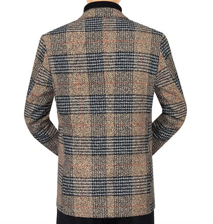 Classic Men's Suit Jacket England Plaid Blazers High Quality Business Causal Suit For Men Clothing Conjuntos De Blazer