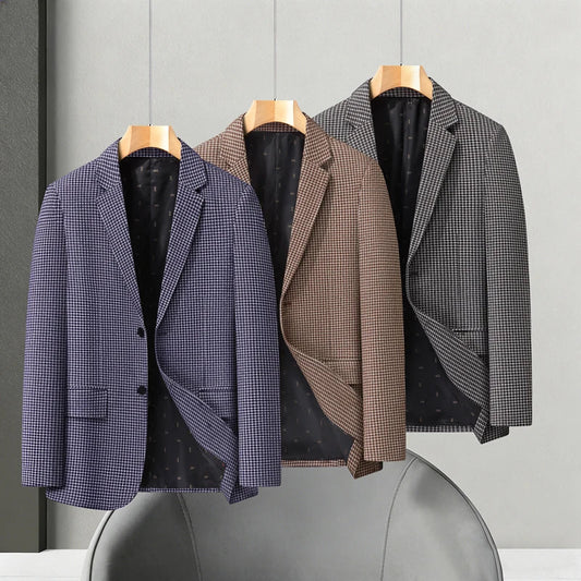 Men's Smart Casual Blazer – Stylish Versatile Suit Jacket for Young & Middle-Aged Men, Spring Autumn