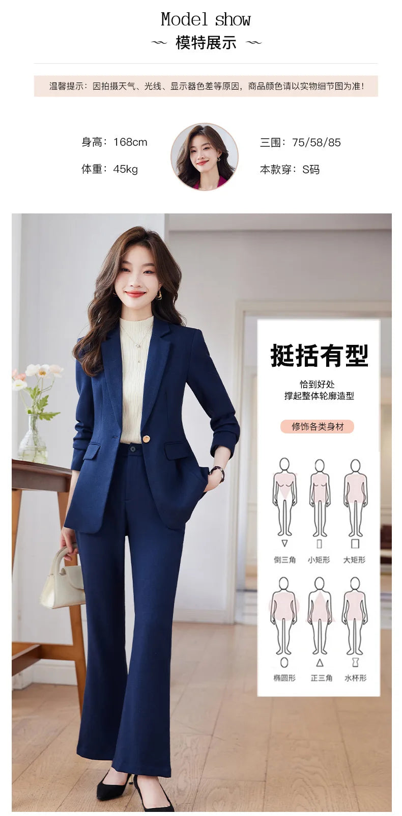 Pink Blue Black Women Pant Suit High Quality 2 Piece Set Office Ladies OL Girl Formal Jacket Blazer And Trousers For Work Wear